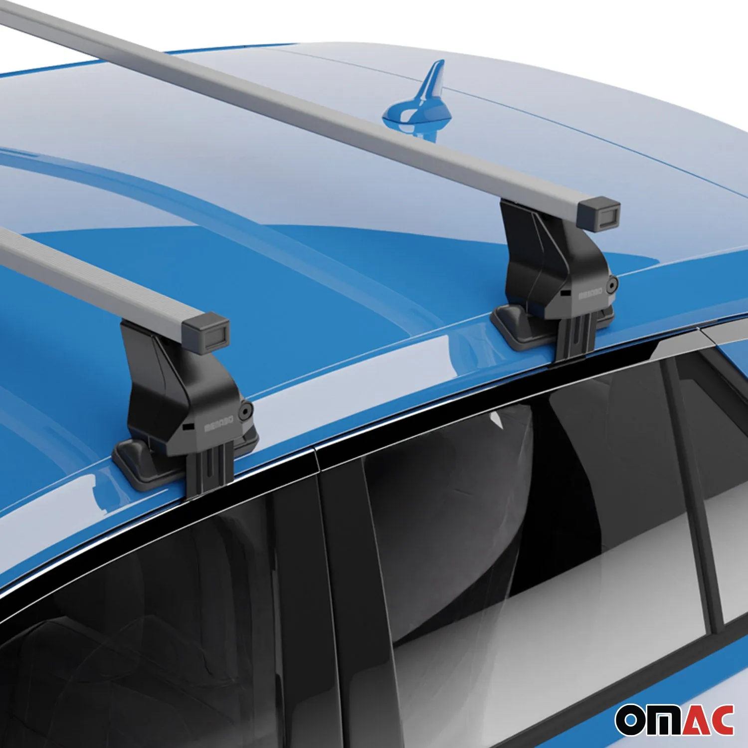 1999-2005 Lancia Lybra Sedan Roof Rack Cross Bars Silver