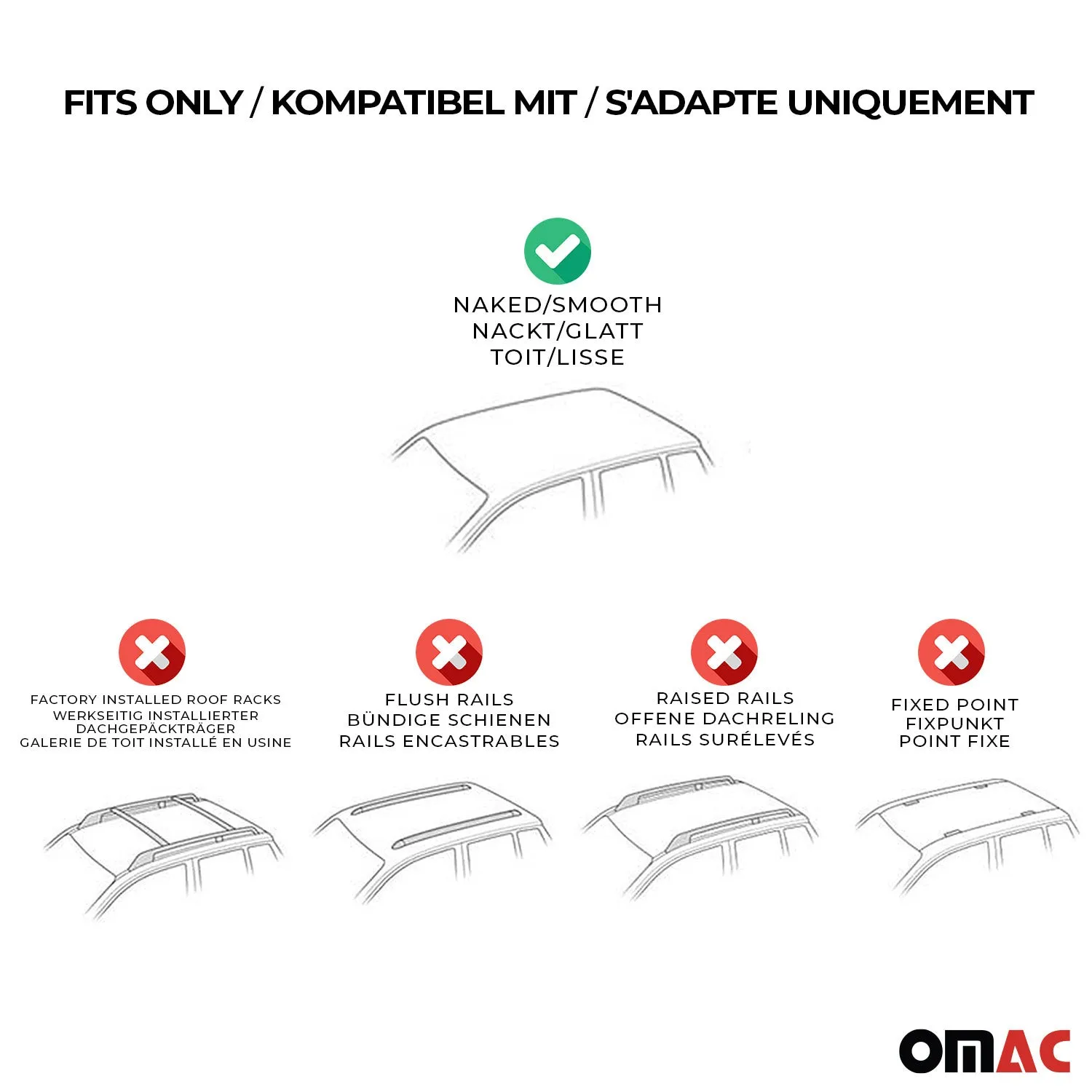 1999-2005 Lancia Lybra Sedan Roof Rack Cross Bars Silver