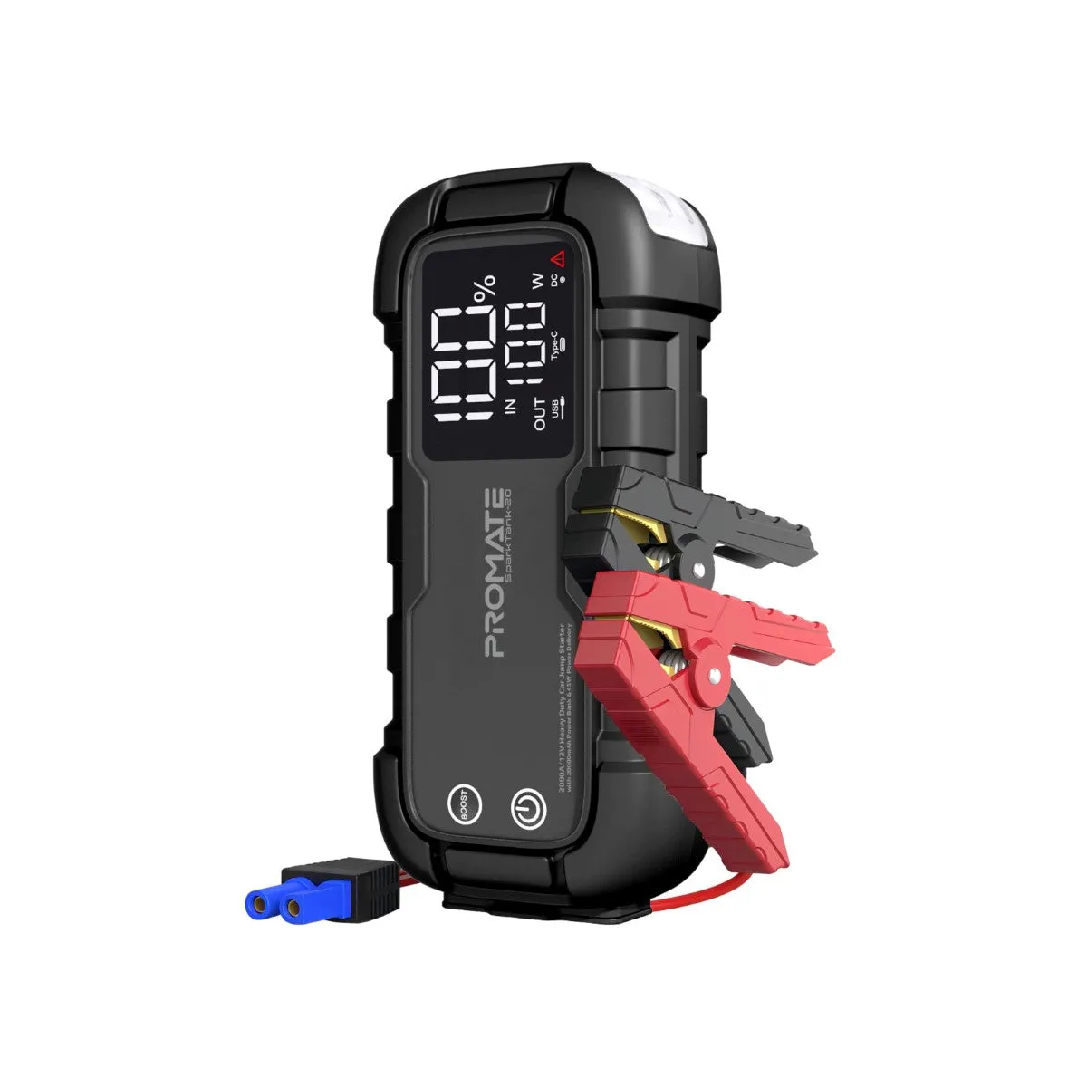 2000A/12V Heavy Duty Car Jump Starter with 20000mAh Power Bank & 45W Power Delivery