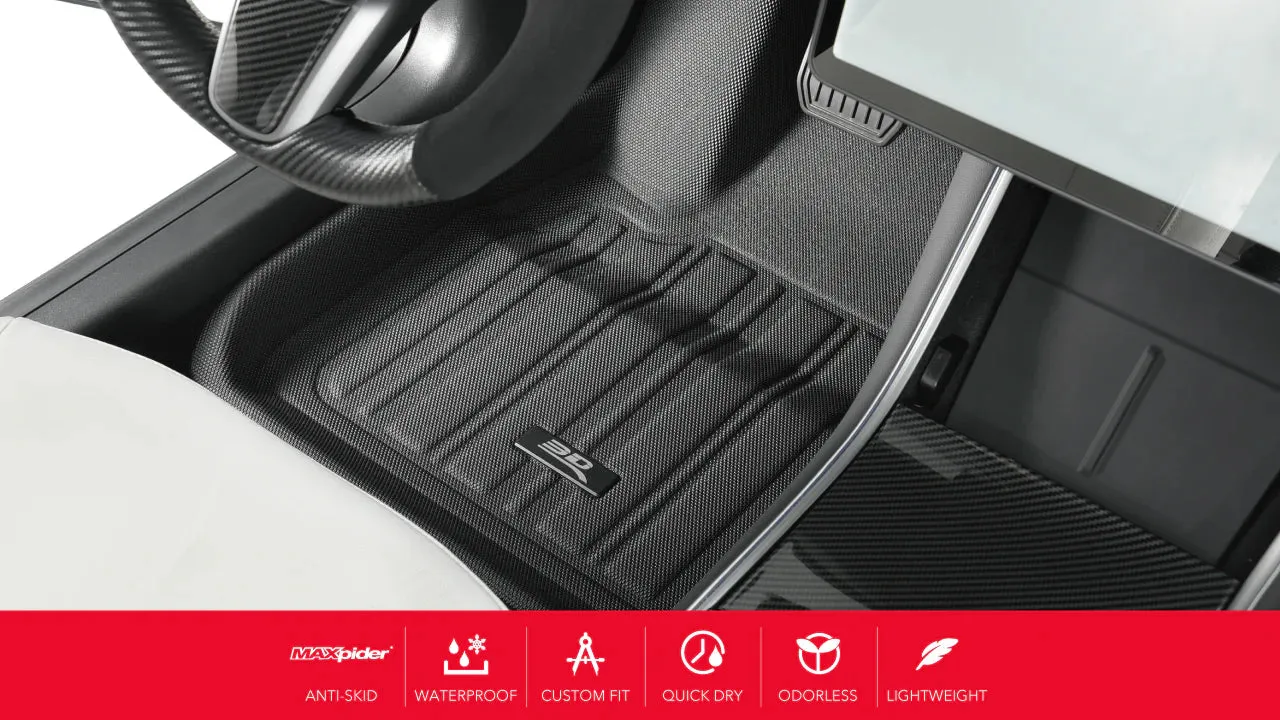 3D MAXpider Floor Mats Hyundai Venue (2020-2024) All-Weather Elitect Series - Complete Set