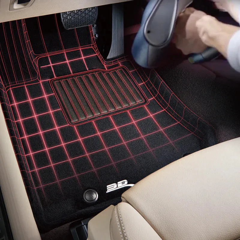 3D MAXpider Floor Mats Tesla Model X Folding Seats (17-21) All-Weather Elegant Series - Complete Set