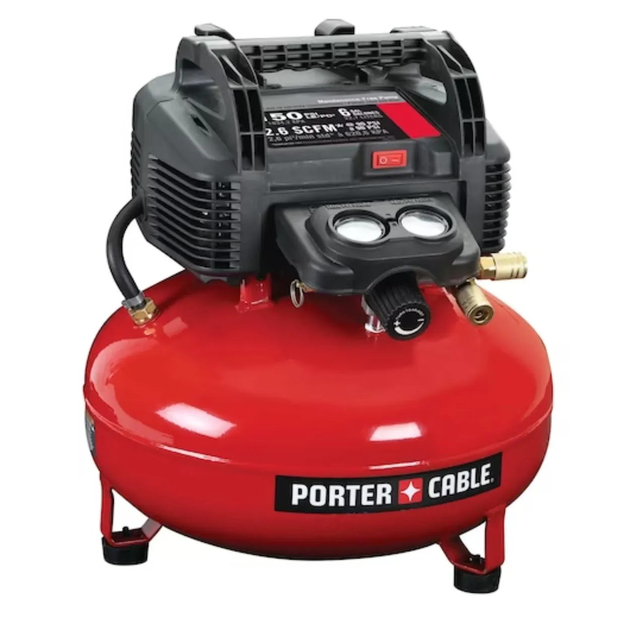 6-Gallon Oil-Free Pancake Compressor 0.8HP