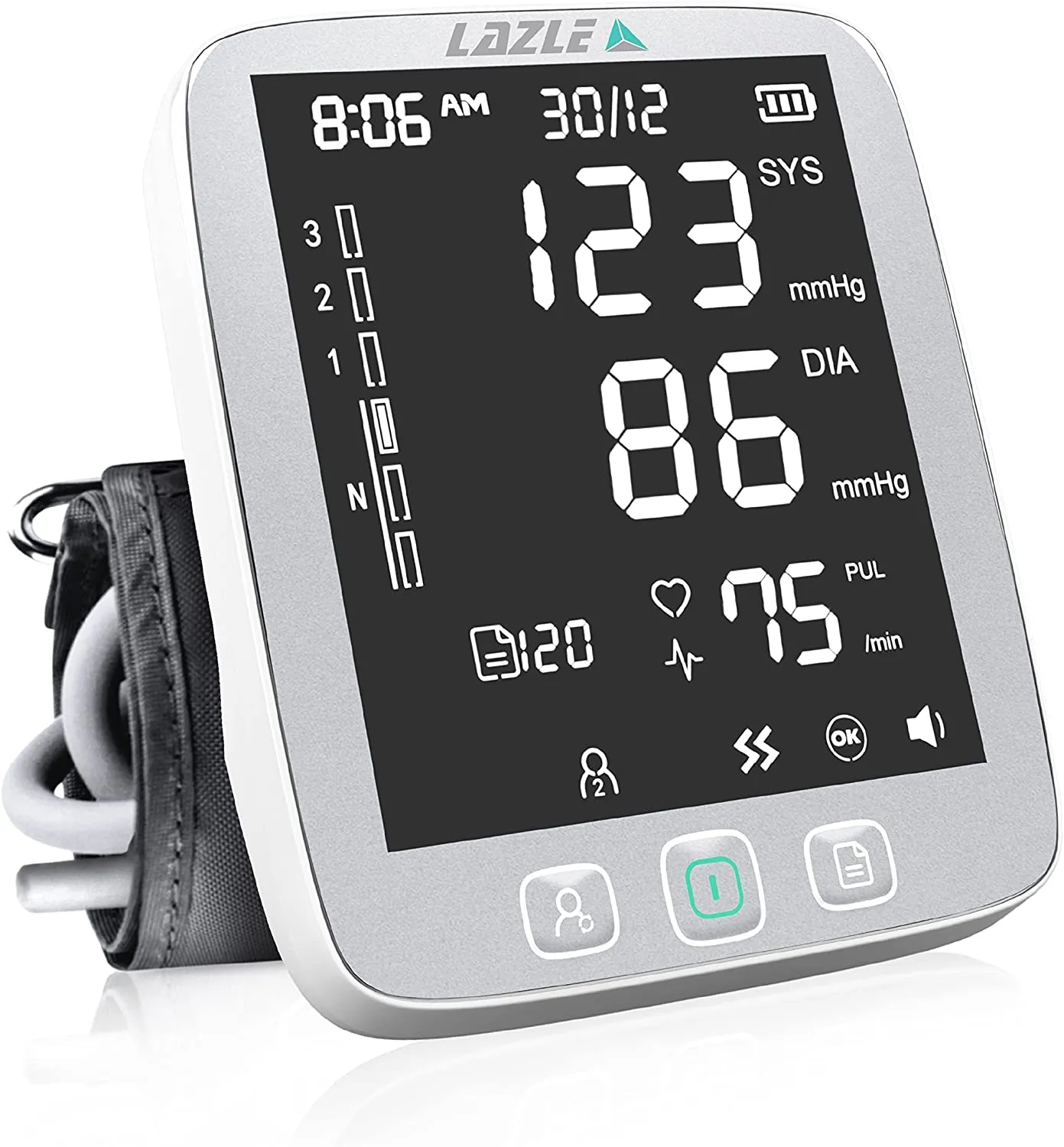 Blood Pressure Monitor  Automatic Upper Arm Machine Wide Cuff