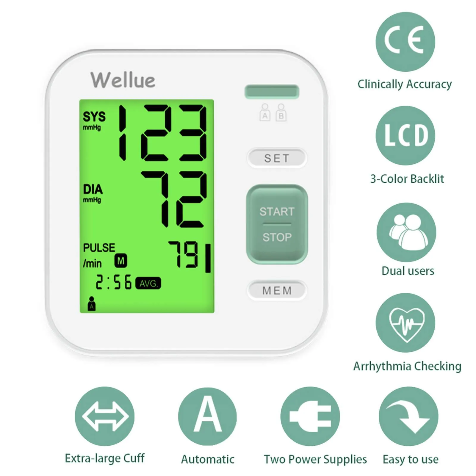 Bluetooth Upper Arm Blood Pressure Monitor