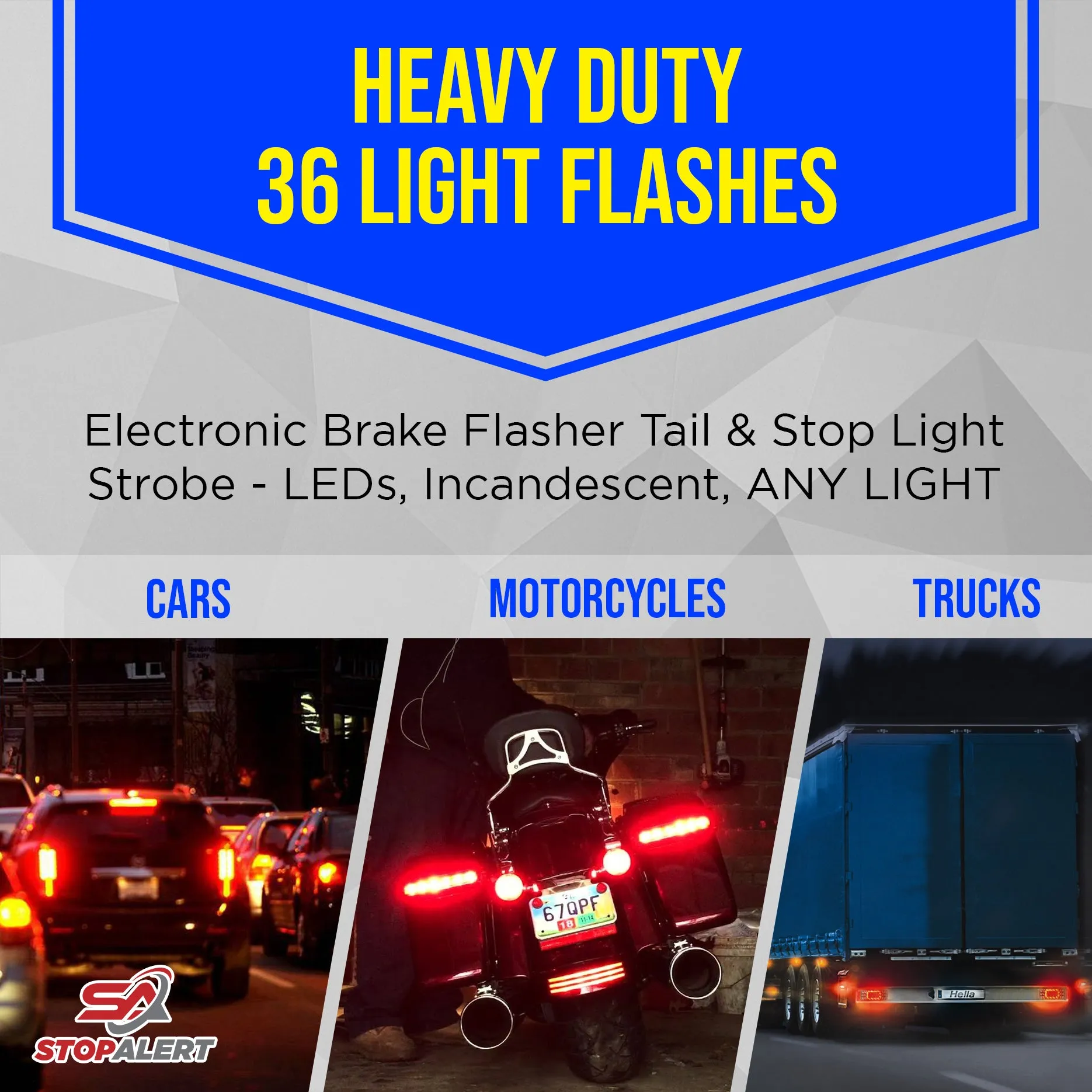 Brake Wave 36 - Heavy Duty Brake Light Flasher (LED/Incandescent)