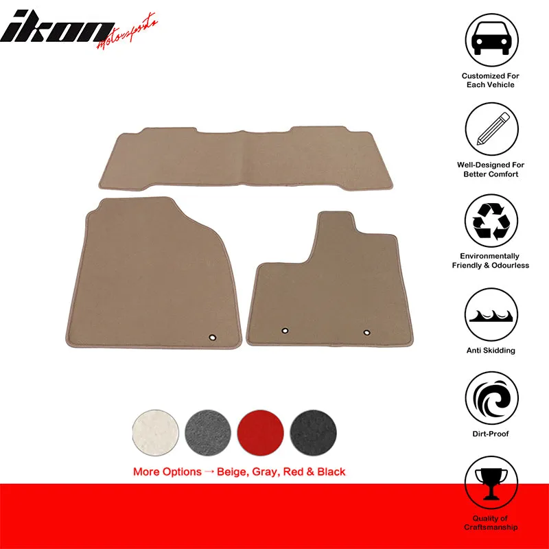 Car Floor Mat for 2001-2006 Acura MDX Beige Carpet 3PC Nylon