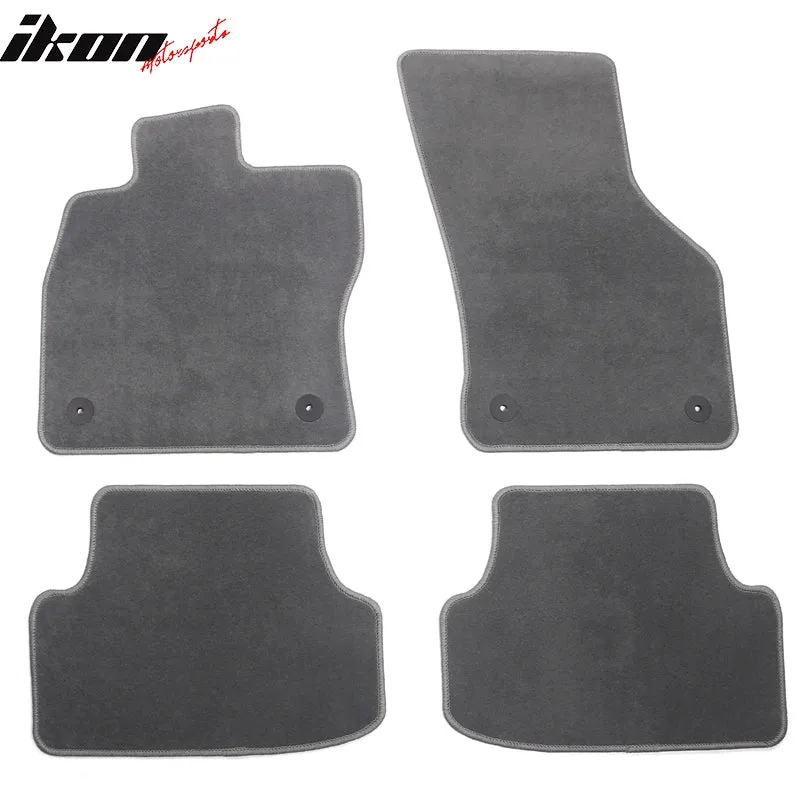 Car Floor Mat for 2015-2023 Volkswagen GTI Gray Nylon Front Rear  4PC