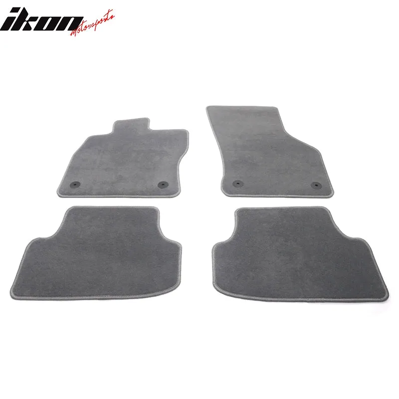 Car Floor Mat for 2015-2023 Volkswagen GTI Gray Nylon Front Rear  4PC