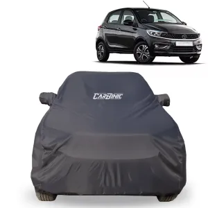 CARBINIC Car Body Cover for Tata Tigor 2021 |Water Resistant, UV Protection Car Cover |Scratchproof Body Shield| Dustproof All-Weather Cover| Mirror Pocket & Antenna |Car Accessories