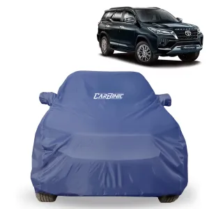 CARBINIC Car Body Cover for Toyota Fortuner 2022 | Water Resistant, UV Protection Car Cover | Scratchproof Body Shield | Dustproof All-Weather Cover | Mirror Pocket & Antenna | Car Accessories