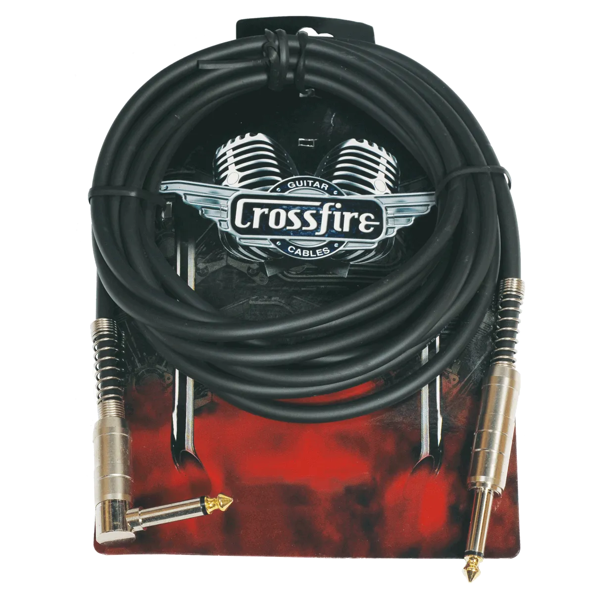 Crosssfire 10' / 3 Metre Instrument Cable with Straight-Angle Metal Jacks