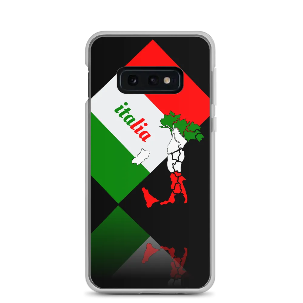 Elegant Italia - Italy Flag And Map Samsung Black Case