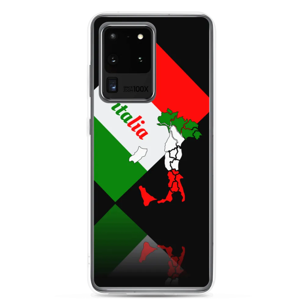 Elegant Italia - Italy Flag And Map Samsung Black Case