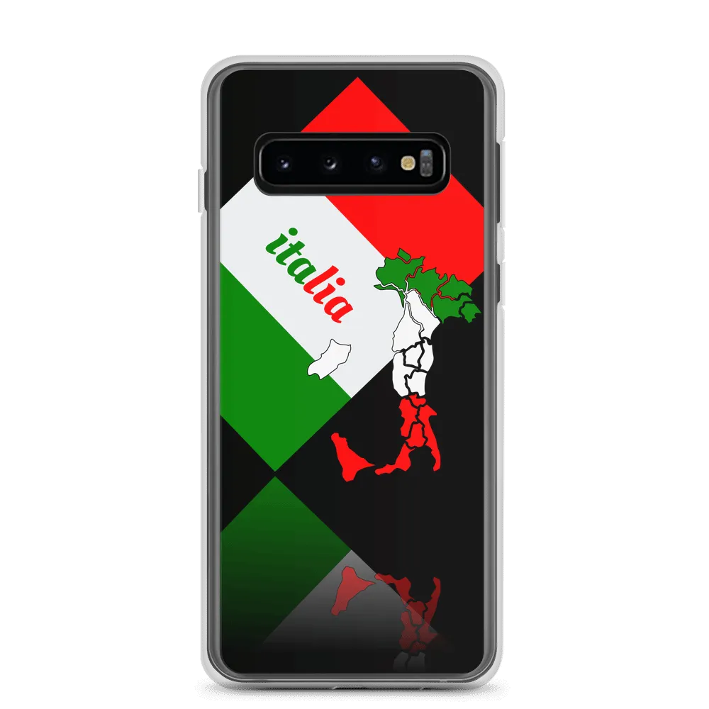 Elegant Italia - Italy Flag And Map Samsung Black Case