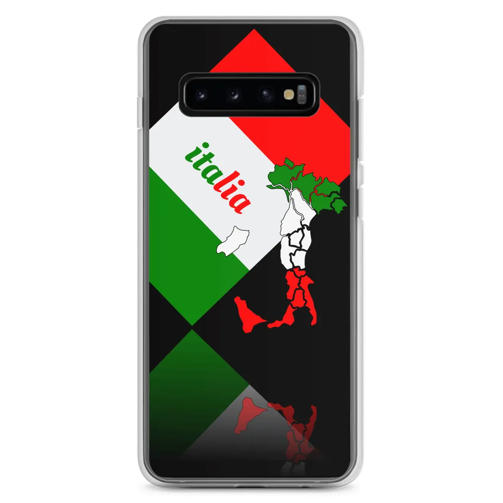 Elegant Italia - Italy Flag And Map Samsung Black Case