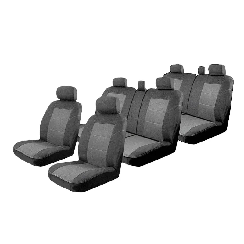 Esteem Velour Seat Covers Set Suits Toyota Landcruiser 200 VX /Sahara 8-Seater Wagon 11/2007-7/2021 3 Rows