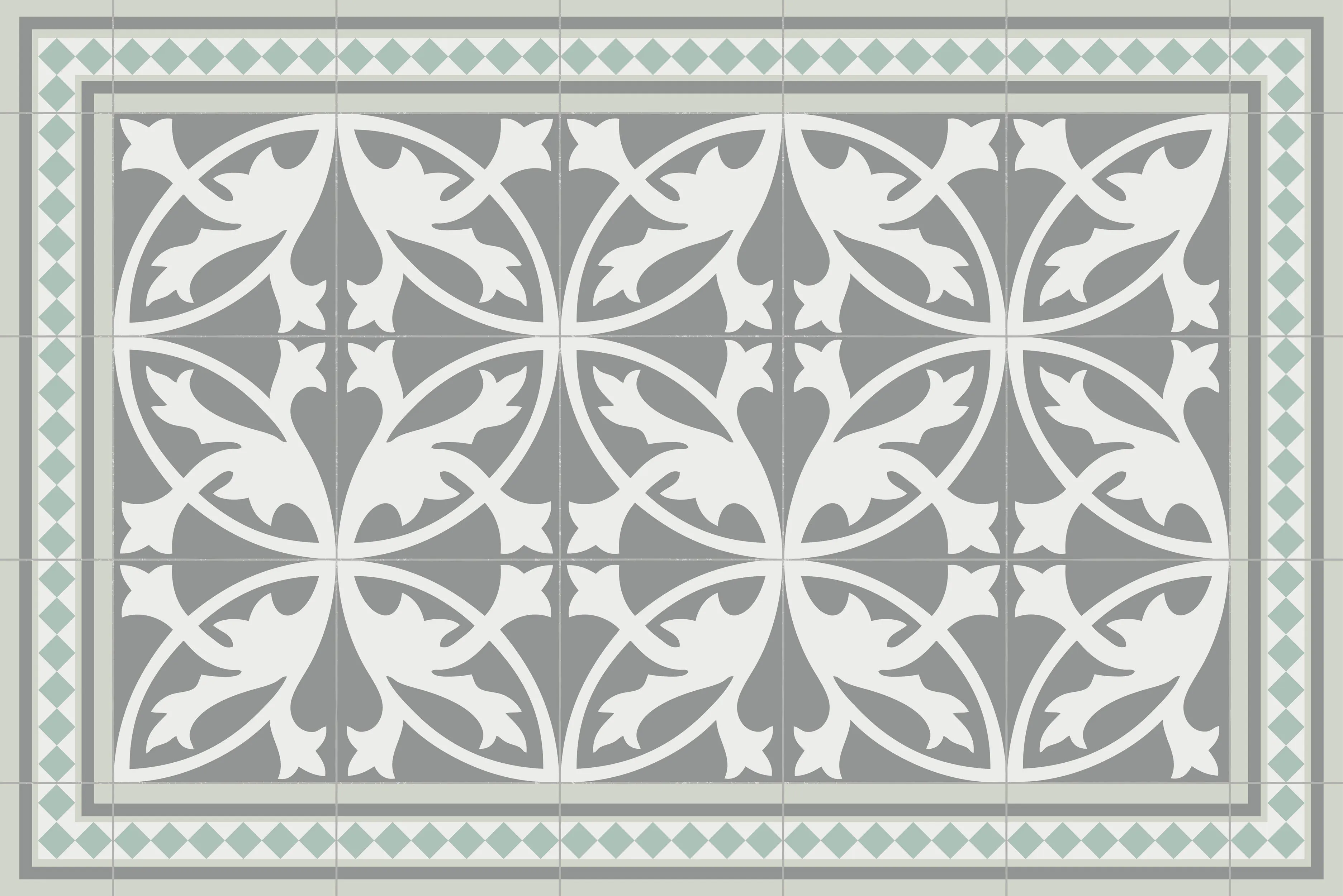 Floor Mat - Tile Green - Various Sizes