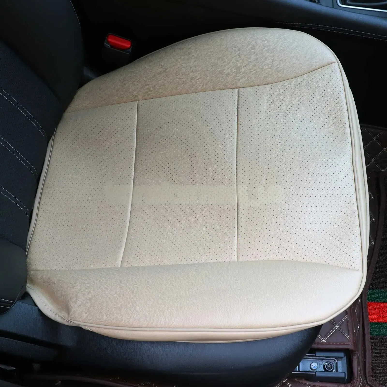 Front Car Seat Cover Full Surround Chair Cushion Mat Pad Auto PU Leather