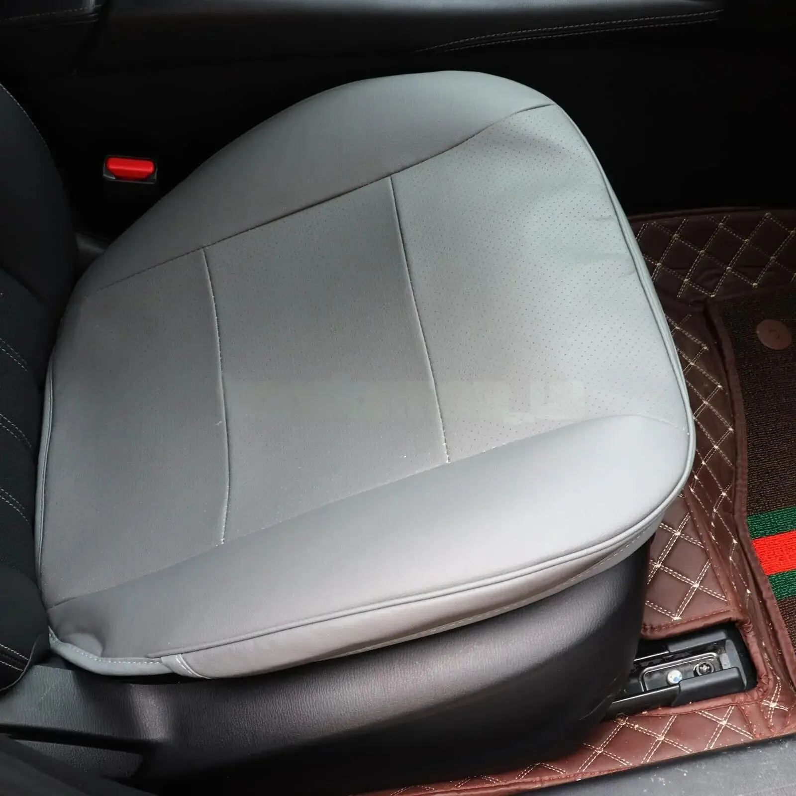 Front Car Seat Cover Full Surround Chair Cushion Mat Pad Auto PU Leather