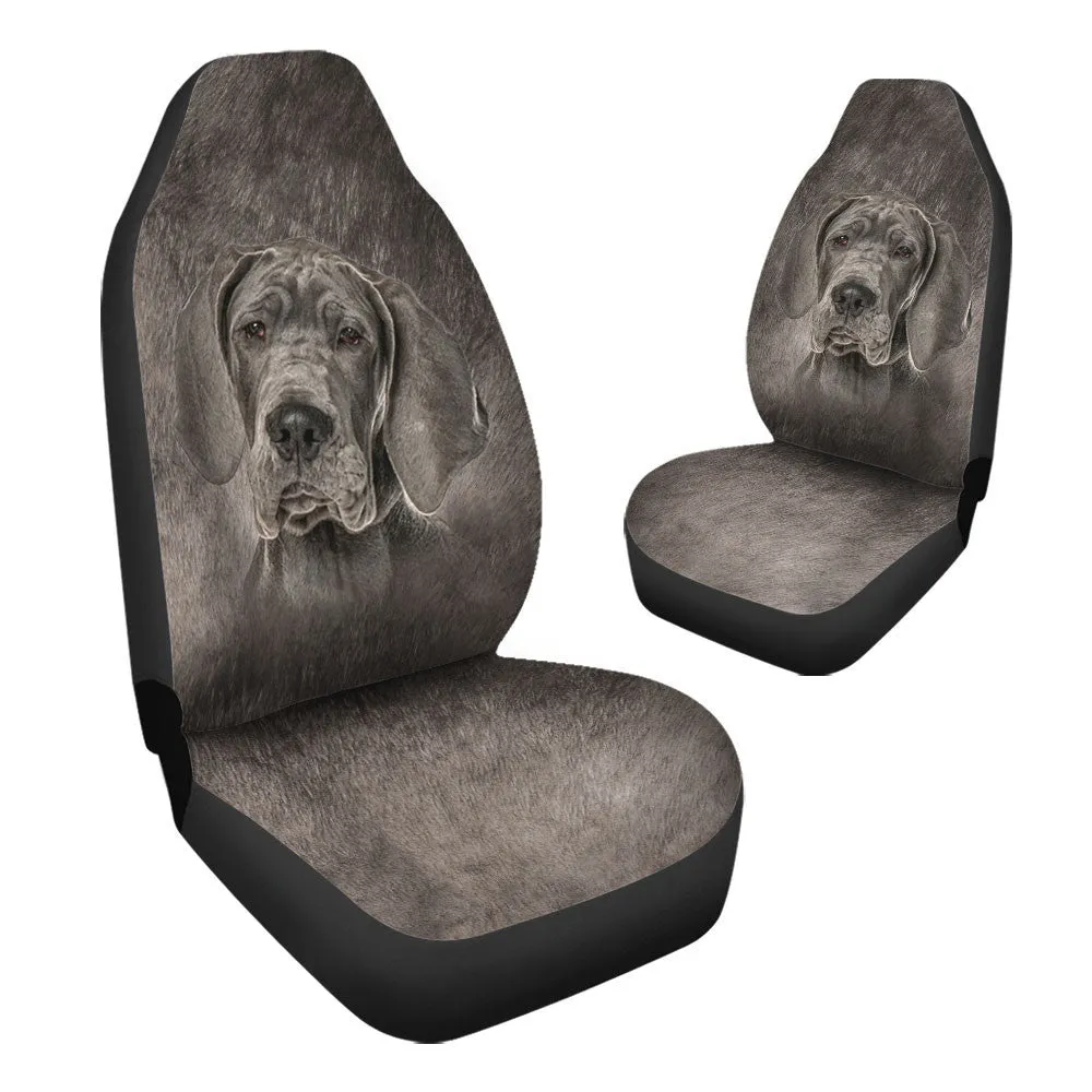 Great Dane Dog Funny Face Car Seat Covers