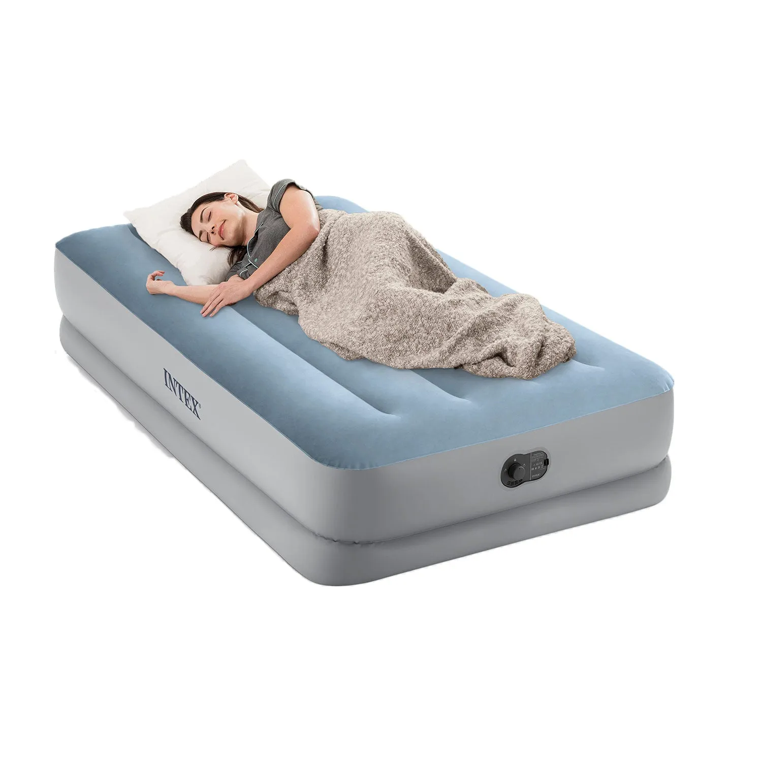 INTEX Twin Dura-Beam® Comfort Airbed w/ Fastfill USB Pump