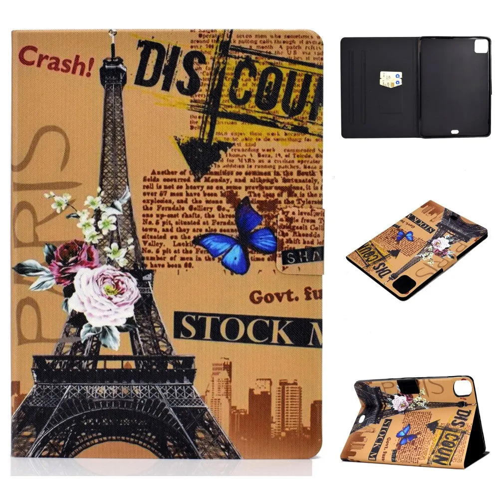 iPad Pro 11 (2021) / Air (2020) beautiful pattern leather flip case - Eiffel Tower