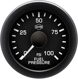 Isspro 2 1/16" 0-100PSI Fuel Pressure Gauge with Built-in Warning Light