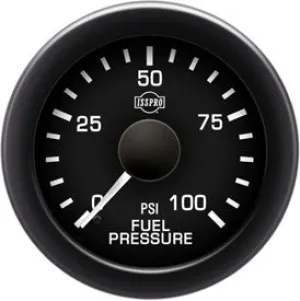 Isspro 2 1/16" 0-100PSI Fuel Pressure Gauge with Built-in Warning Light