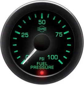 Isspro 2 1/16" 0-100PSI Fuel Pressure Gauge with Built-in Warning Light