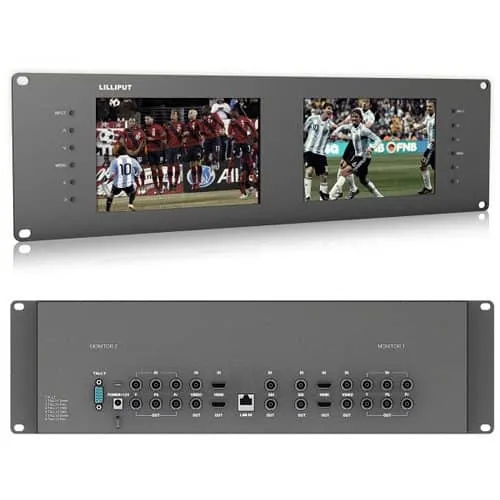 Lilliput Dual 7" 3U 3G-SDI Monitor Rackmount