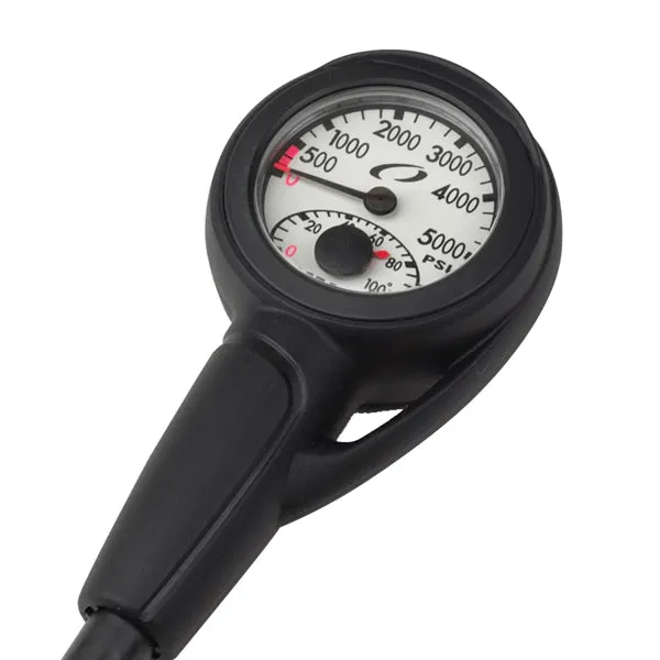 Oceanic SPG Swiv With Boot & Hose BK Scuba Pressure Gauge