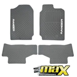 Ranger 4-Piece Rubber Floor Mats (White)