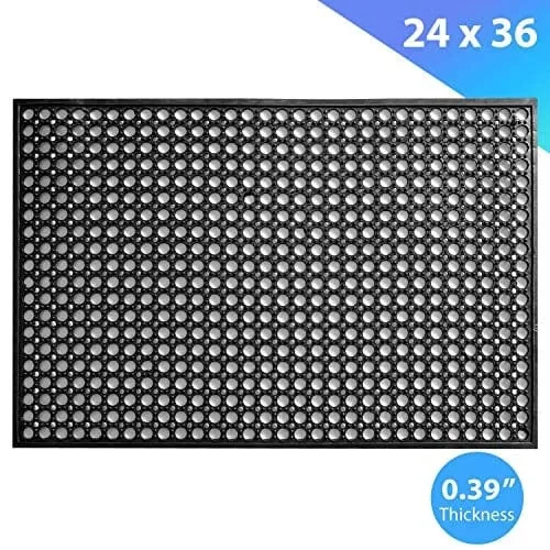 Rubber Door Mat Kitchen Anti-Fatigue Floor Mats (24" x 36") Restaurant Bar Floor Mat New Bath Mat