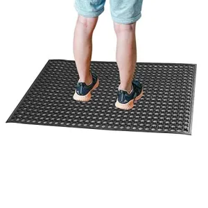 Rubber Door Mat Kitchen Anti-Fatigue Floor Mats (24" x 36") Restaurant Bar Floor Mat New Bath Mat