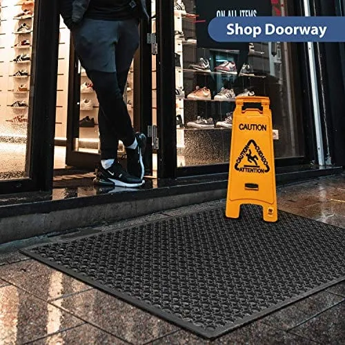 Rubber Door Mat Kitchen Anti-Fatigue Floor Mats (24" x 36") Restaurant Bar Floor Mat New Bath Mat