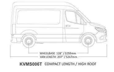 SLIMPRO Van Roof Rack Kit Sprinter SWB High Roof (2006-current) 906, 907, 910