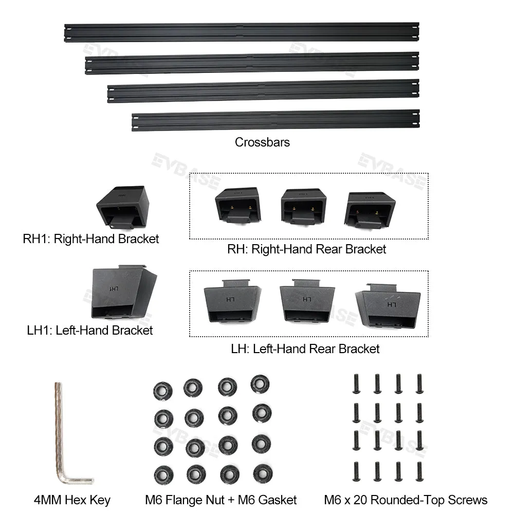 Tesla Cybertruck Roof Rack Cross Bars Cargo Rack Rails EVBASE