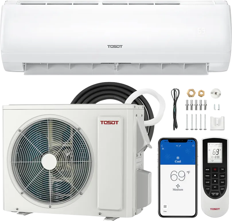 Tosot Mini-Split Air Conditioner with Heat Pump & WiFi 9,000 BTU 120V New