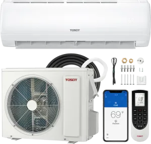 Tosot Mini-Split Air Conditioner with Heat Pump & WiFi 9,000 BTU 120V New